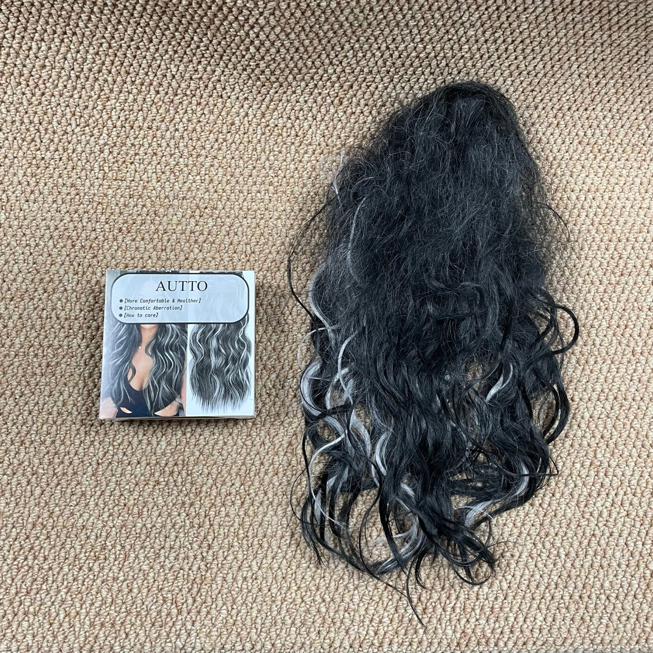 AUTTO Hair Extensions Tape in Extensions Black to Light Silver Grey Silky Straight Double Sided Seamless Skin Weft Hair Extensions 14inch Best Black Tape in Hair Extensions Human Hair