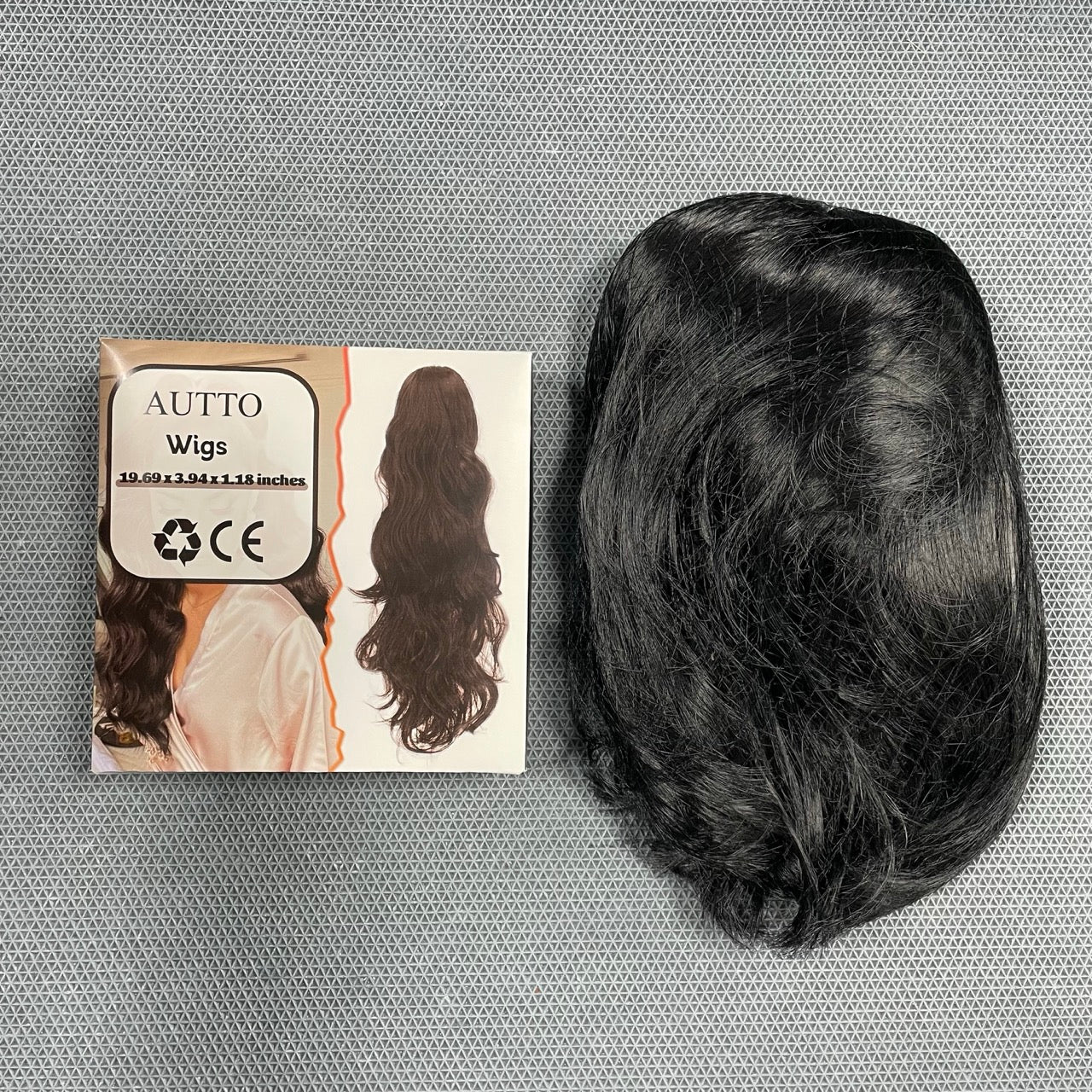 AUTTO Black Wear and Go Glueless Wigs Straight Lace Front Wig Pre Cut Glueless Synthetic Layered Wig 24 Inch Middle Part Closure Wig For Women