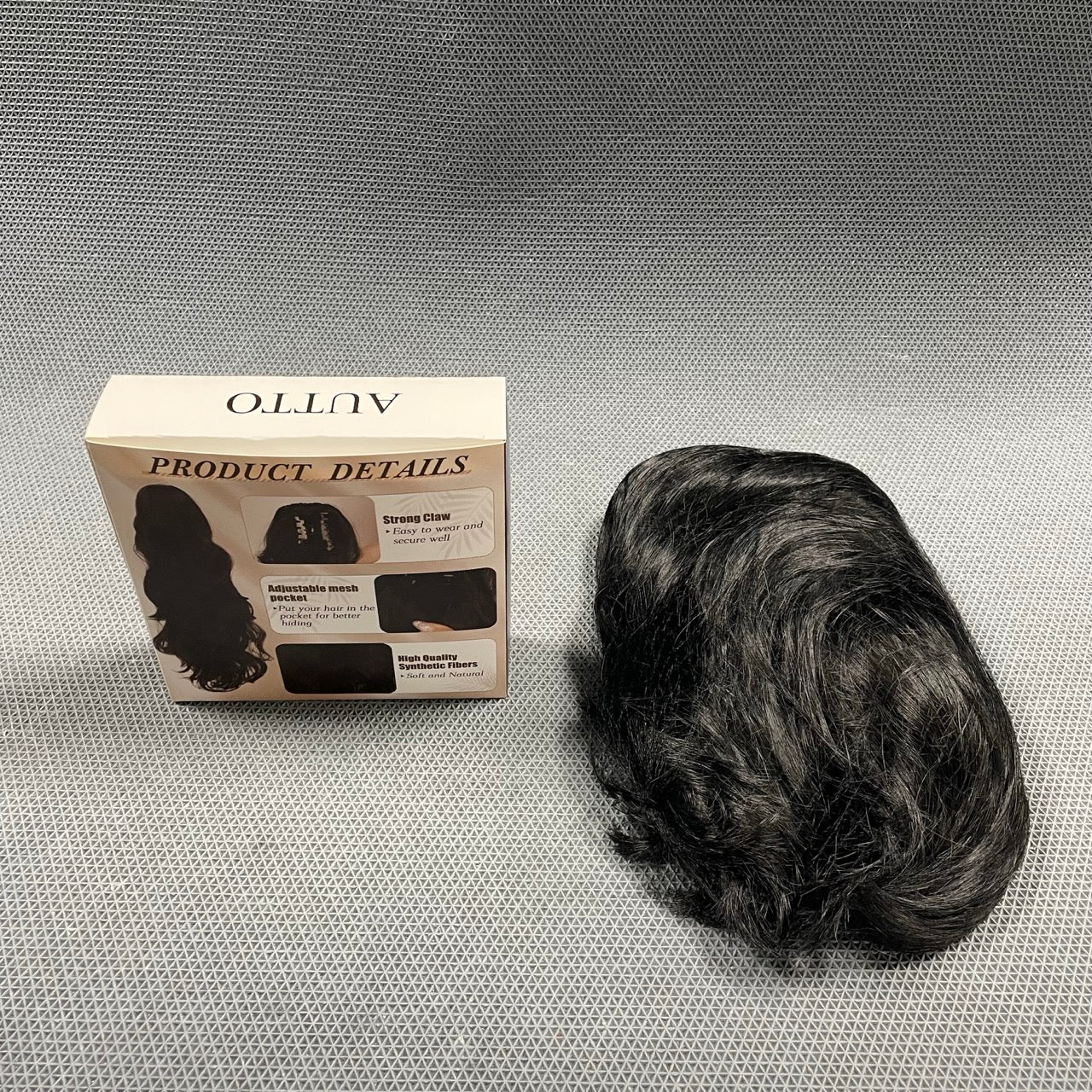 AUTTO Black Wear and Go Glueless Wigs Straight Lace Front Wig Pre Cut Glueless Synthetic Layered Wig 24 Inch Middle Part Closure Wig For Women