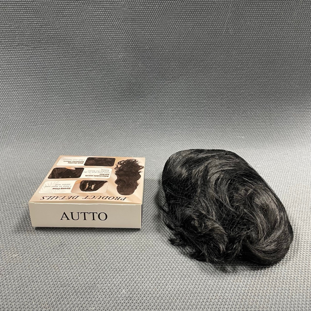 AUTTO Black Wear and Go Glueless Wigs Straight Lace Front Wig Pre Cut Glueless Synthetic Layered Wig 24 Inch Middle Part Closure Wig For Women