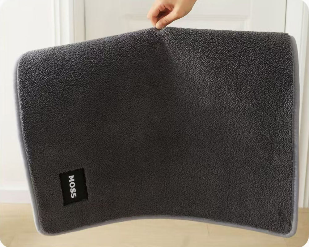 MOSS Bathroom Rugs Plush Bath Mat Set Quick-Dry Soft Chenille Bathroom Mat with Rubber Backing, Absorbent Bathroom Rug Set, Washable Bath Rugs for Bathroom- Bath Mats
