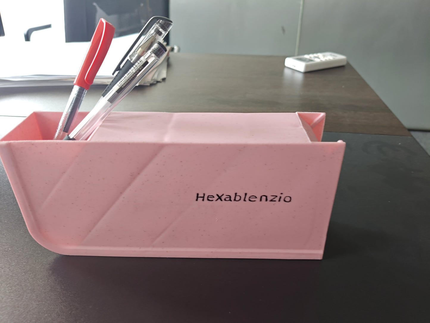 Hexablenzio Pen Holder Stand for Desk, Scandinavian Design Desk Organizer Makeup Brush Holder for School, Home, Office