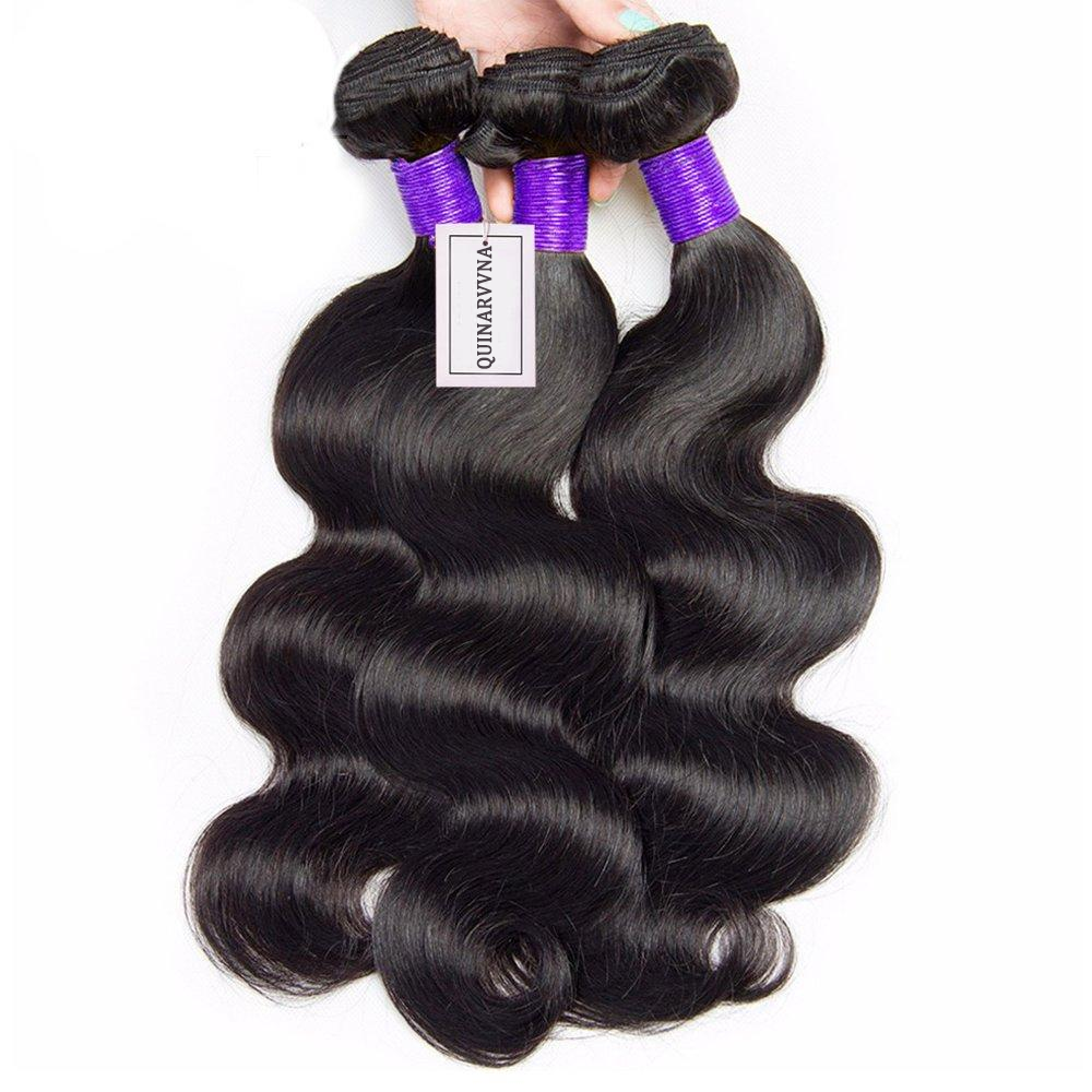 QUINARVVNA HAIR Black Wig for Women, Long Wavy Lace Hairline Middle Part Synthetic Heat Resistant Wig for Daily Party