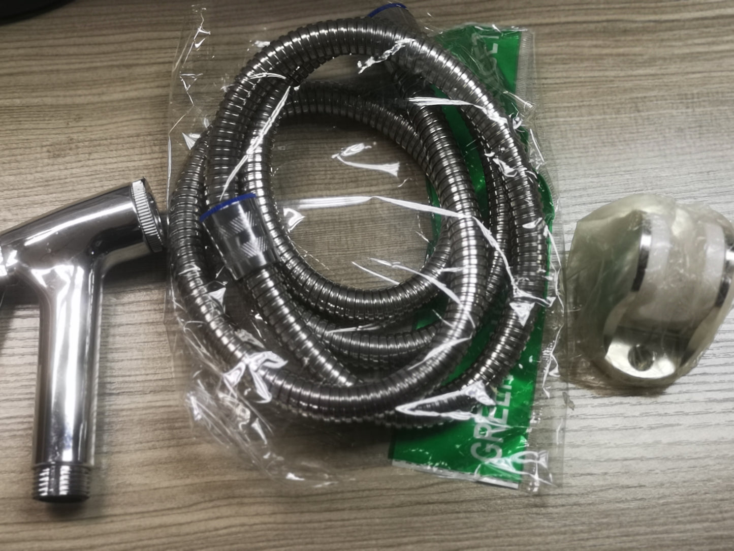 Kellegour Bidet Sprayer Toilet Bathroom with Wall Bracket Hose Set, Closestool, Squatting Pan, Water Flower, Floor Cleaning Cloth Diaper for Bathroom Hygiene 3 Set