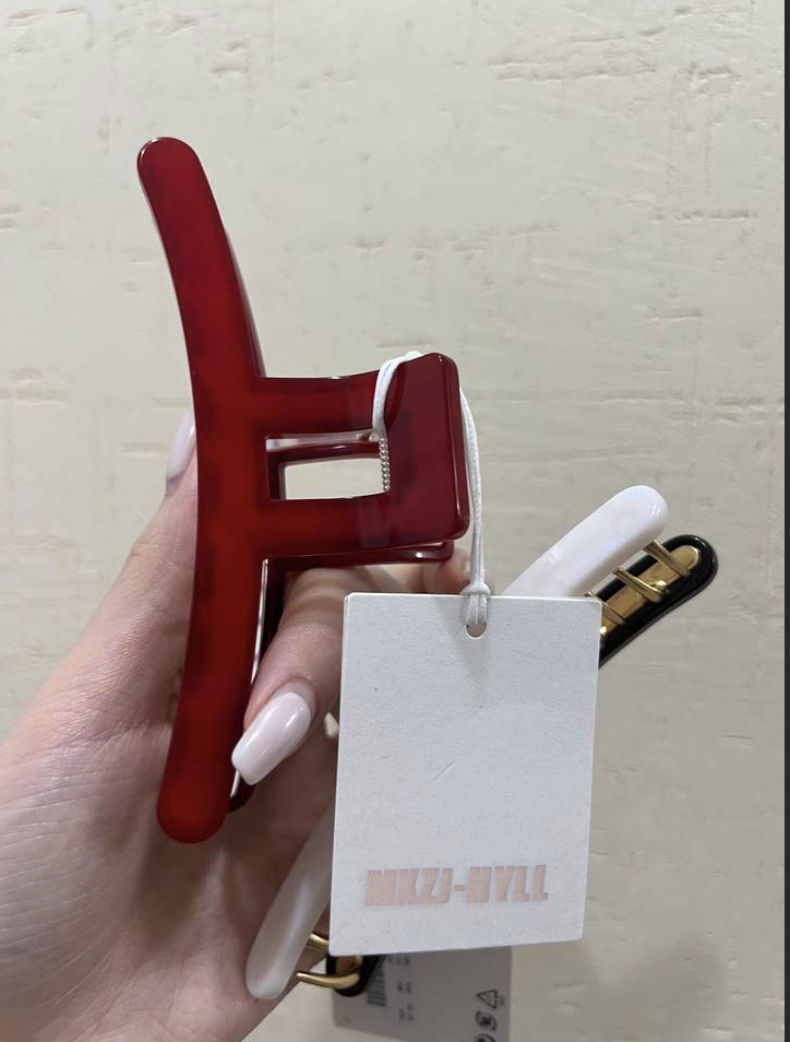 MXZJ-HYLL Hair Claw Clips for Women, Opal Marble Tortoise Acrylic Large Clip for Thick Thin Hair, Aesthetic Styling Accessories for Girls-Rectangle