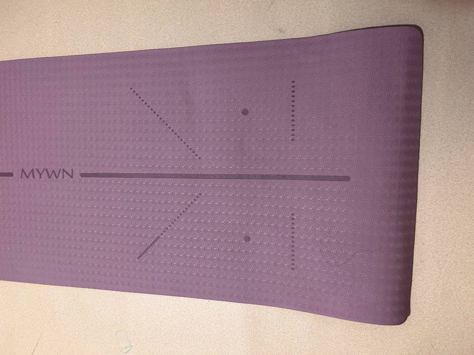 MYWN Yoga Mat 1/2" Thick w/Nylon Strap for Men & Women - Non Slip Exercise Mat for Yoga, Pilates, Stretching, Floor & Fitness Workouts