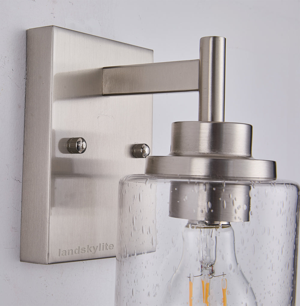 landskylite Wall Light Battery Operated Sconce Set of 2,not Hardwired Fixture,Battery Powered Wall Sconce with Remote Dimmable Light Bulb,Easy to Install Not Wires,for Bedroom, Lounge, Farmhouse