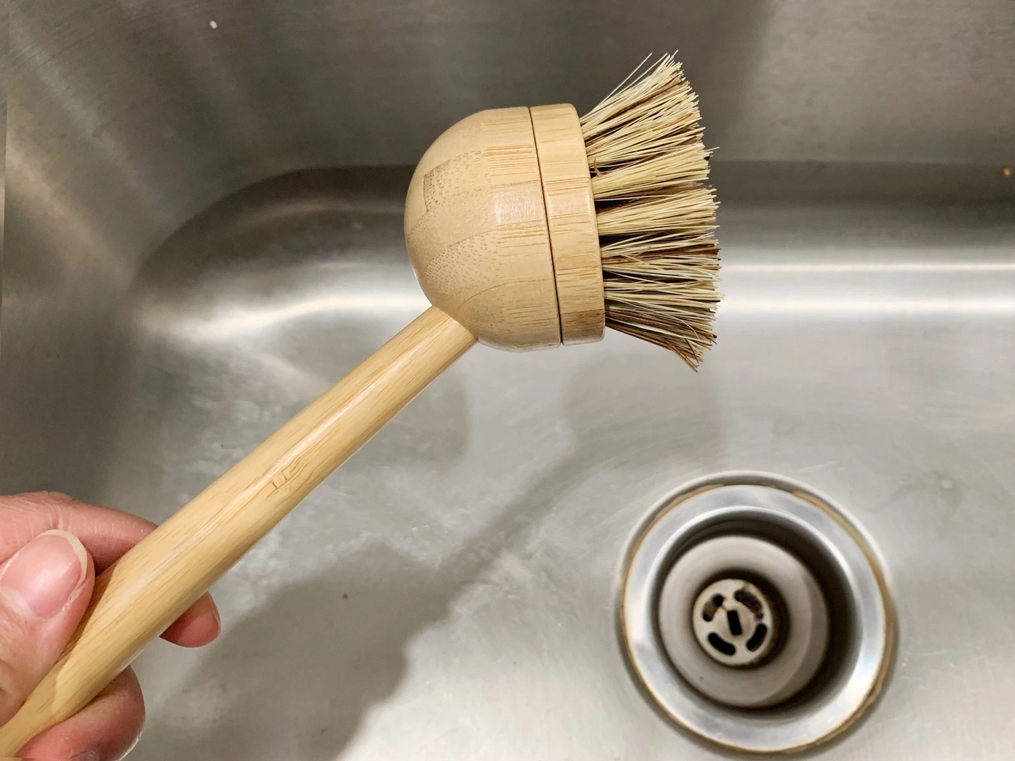 BEPREZCO Bamboo Dish Brush - Soft Bristles, Natural Vegetable Brush Compostable & Sustainable Cleaning for Kitchen Utensils