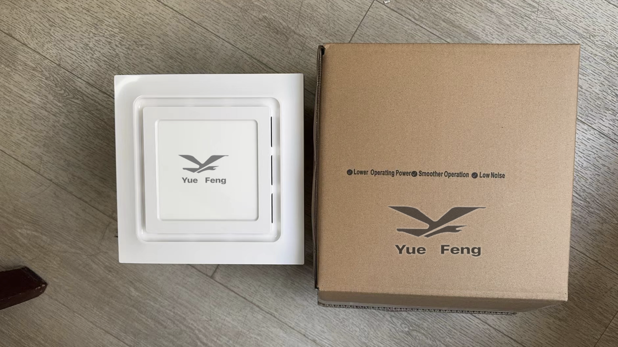 Yue Feng Bathroom Exhaust Fan With Light, Quiet Vent Fan With Junction Box & Duct, 12 Inch Ceiling Mount for Home, Hotel, Office