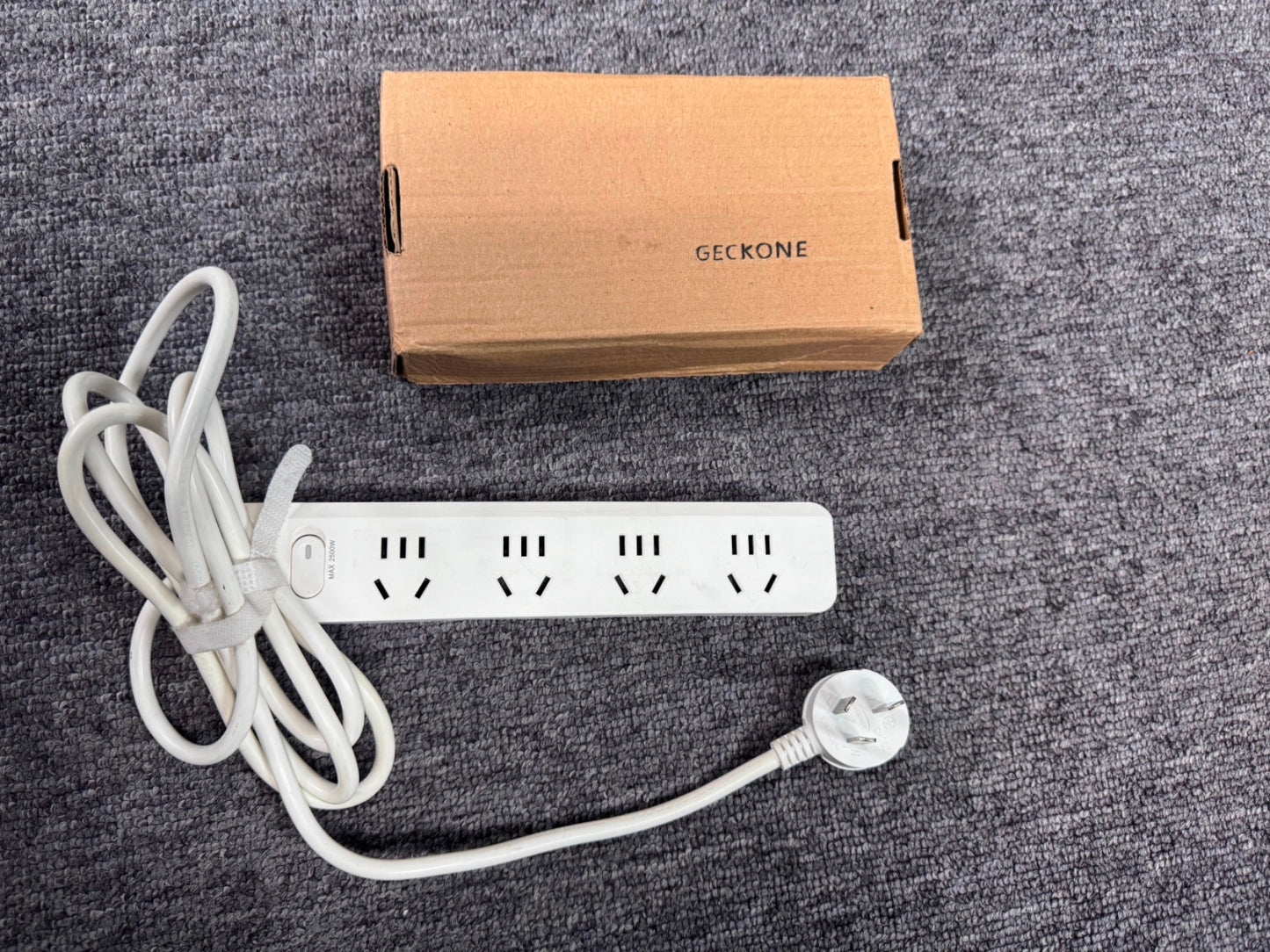 GECKONE Power Strip Surge Protector-4 Widely Spaced Outlets ,1250W/10A with 5Ft Extension Cord, Power Strips with Surge Protection, Wall Mount for Home Office