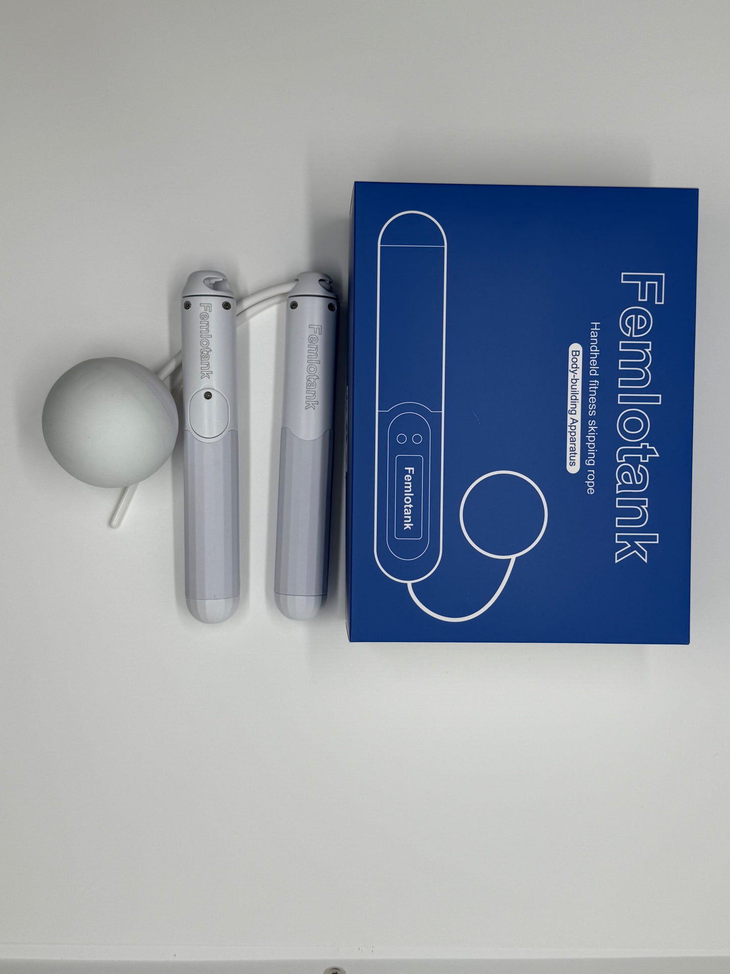 FEMLOTANK Skipping Rope with Counter (Gravity Ball with/without Rope), Cordless Jump Rope Smart Skipping Rope, Gravity Ball Jump Rope, Gravity Ball Skipping, Weighted Ropeless Jump Rope with Counter