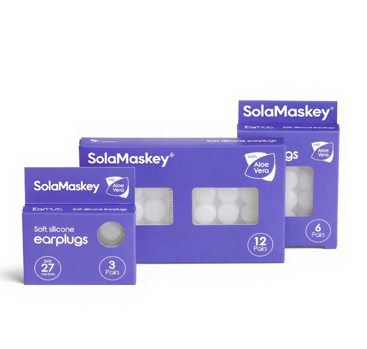 SolaMaskey Ear Plugs for Sleeping, Swimming Noise Cancelling Silicone Earplugs, Ear Protection for Sleep and Swim