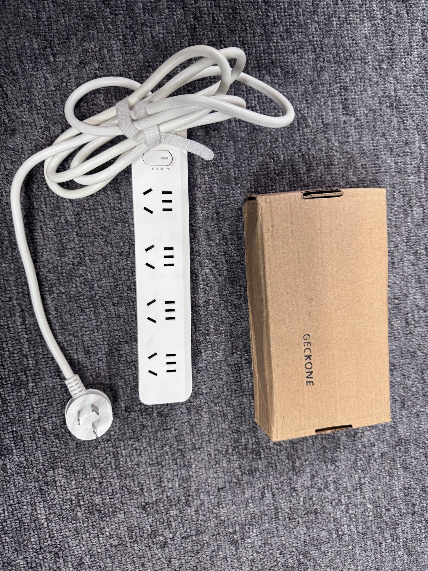 GECKONE Power Strip Surge Protector-4 Widely Spaced Outlets ,1250W/10A with 5Ft Extension Cord, Power Strips with Surge Protection, Wall Mount for Home Office