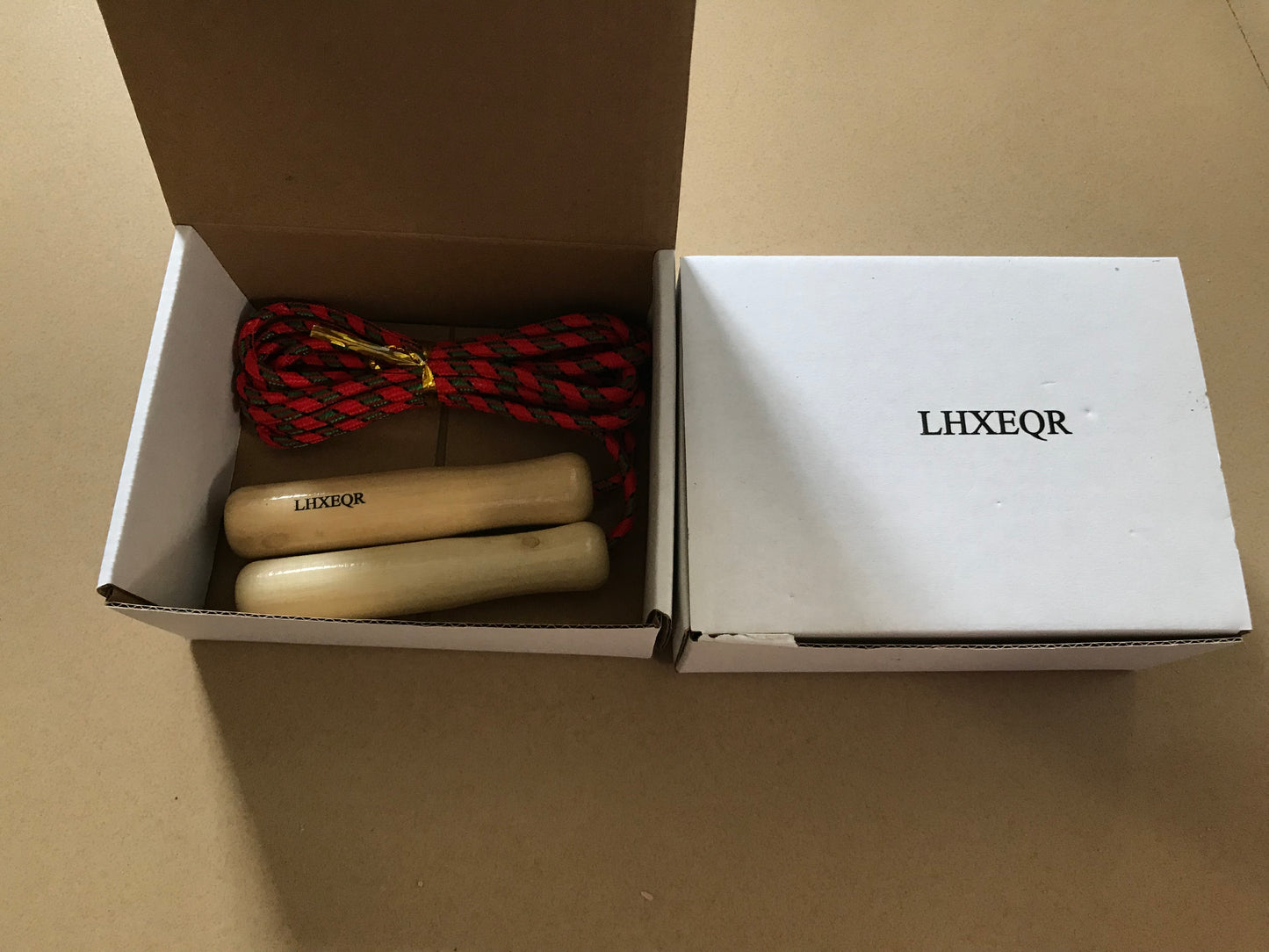 LHXEQR Feet Jump Rope for Women Men Kids Wooden Handle Jumping Ropes