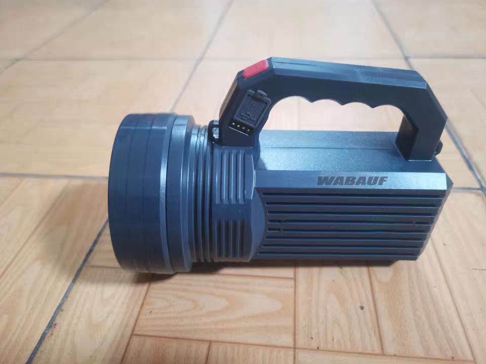 WABAUF Rechargeable Spotlight Flashlight Lumen LED,Waterproof Long Running Spot Light searchlight, Impact Resistant Handheld Spotlight