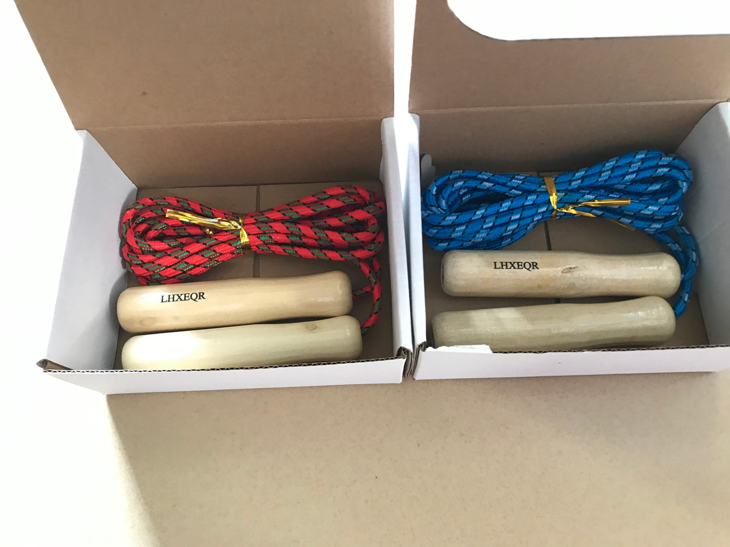 LHXEQR Feet Jump Rope for Women Men Kids Wooden Handle Jumping Ropes