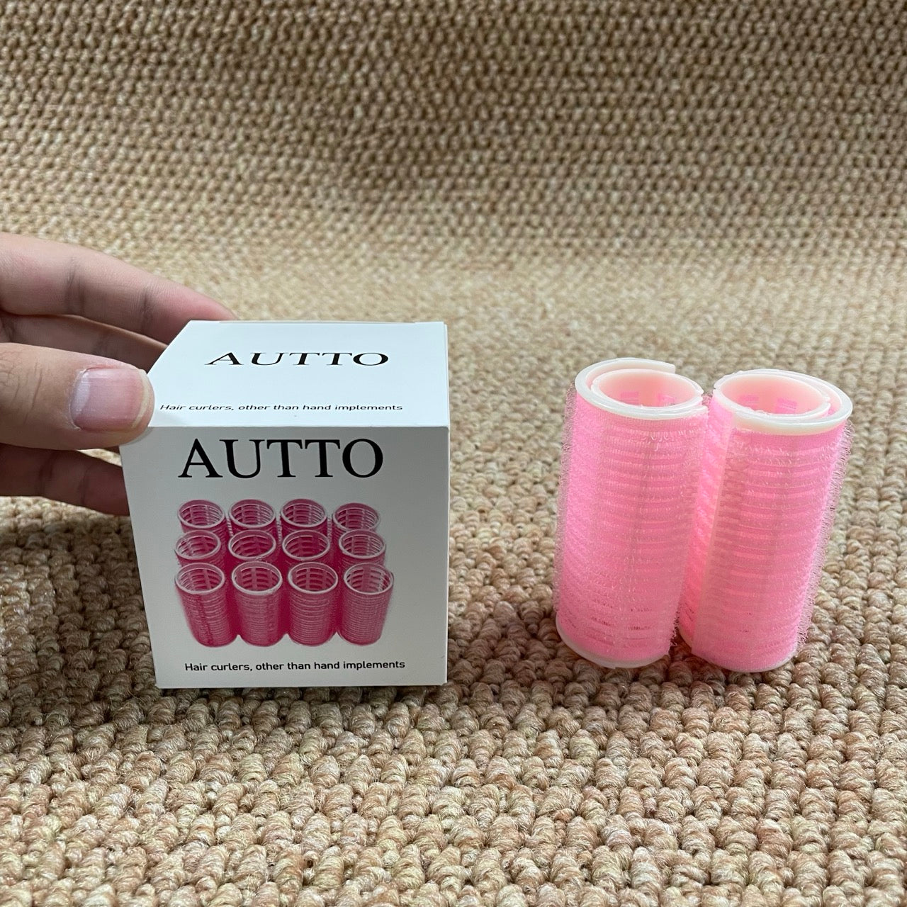 AUTTO Self-Grip Hair Curlers – Professional Salon Rollers for Hairdressing (Small, 12-Pack)