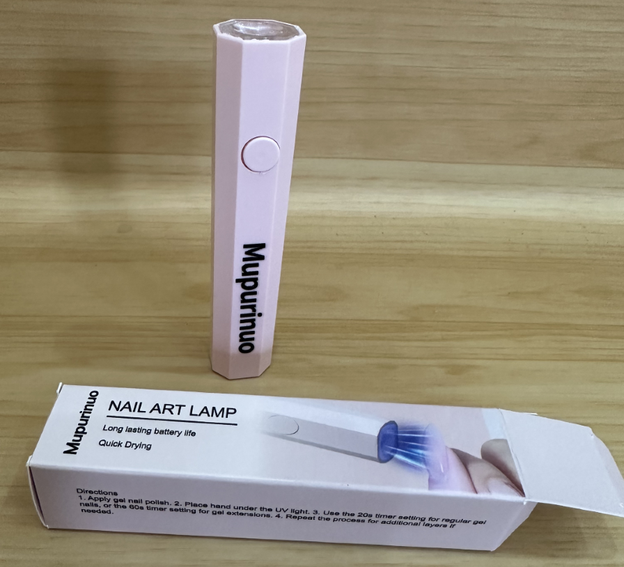 Mupurinuo Mini Handheld UV Light for Gel Nails,Portable Rechargeable Nail Lamps,2 Timers for Fast Nail Extension,Rhinestone Glue Decoration
