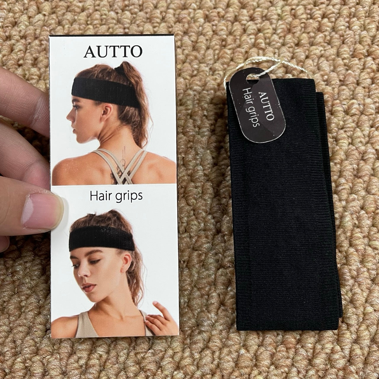 AUTTO Wig Grip Band, Headband for Keeping Wigs in Place, Black