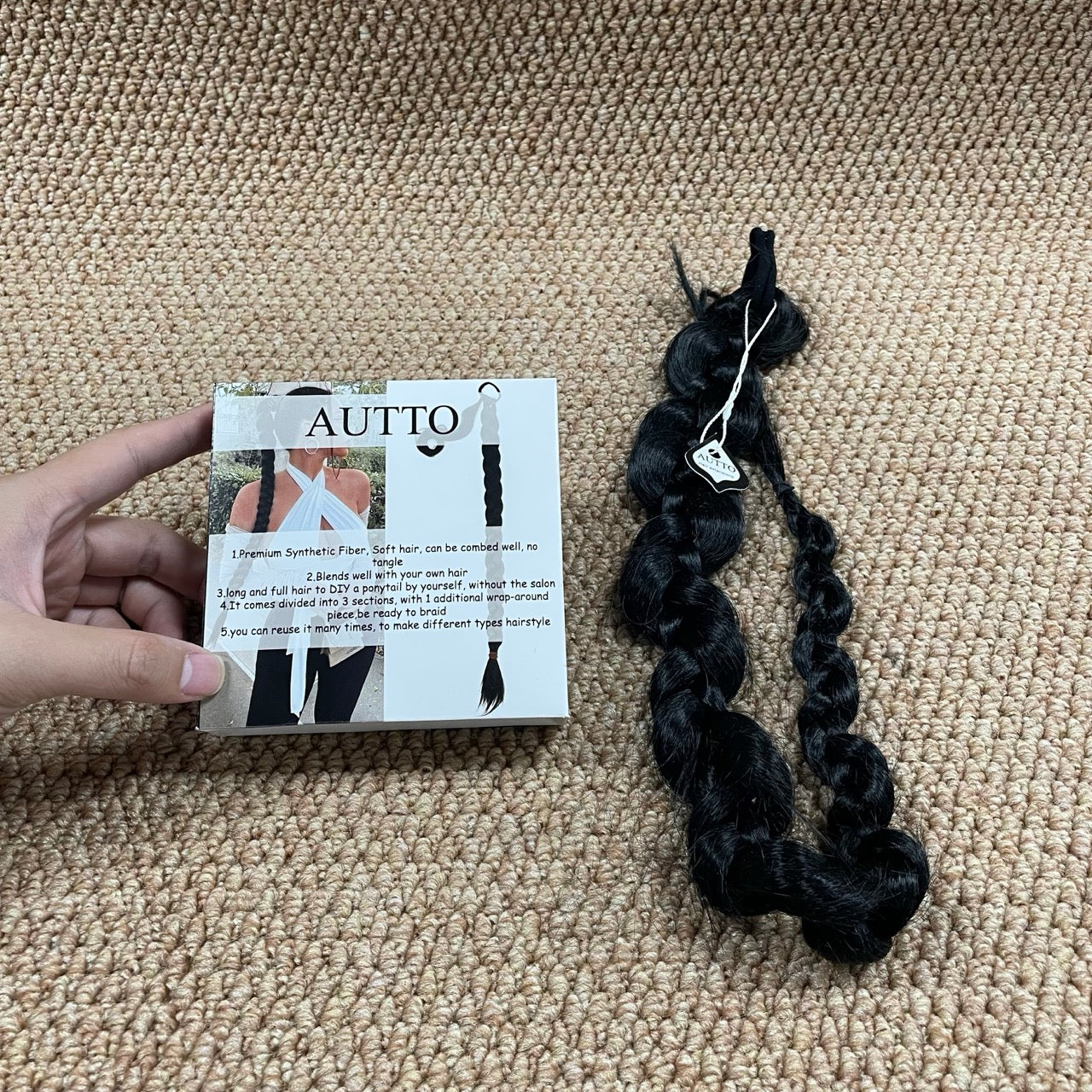 AUTTO Human Braiding Hair, Boho Braids Human Hair 1 Bundle 50g 18 Inch Deep Water Wave Bulk Human Hair for Braiding No Weft 12A Brazilian Virgin Curly Human Hair Extensions for Wet and Wavy Braiding Hair