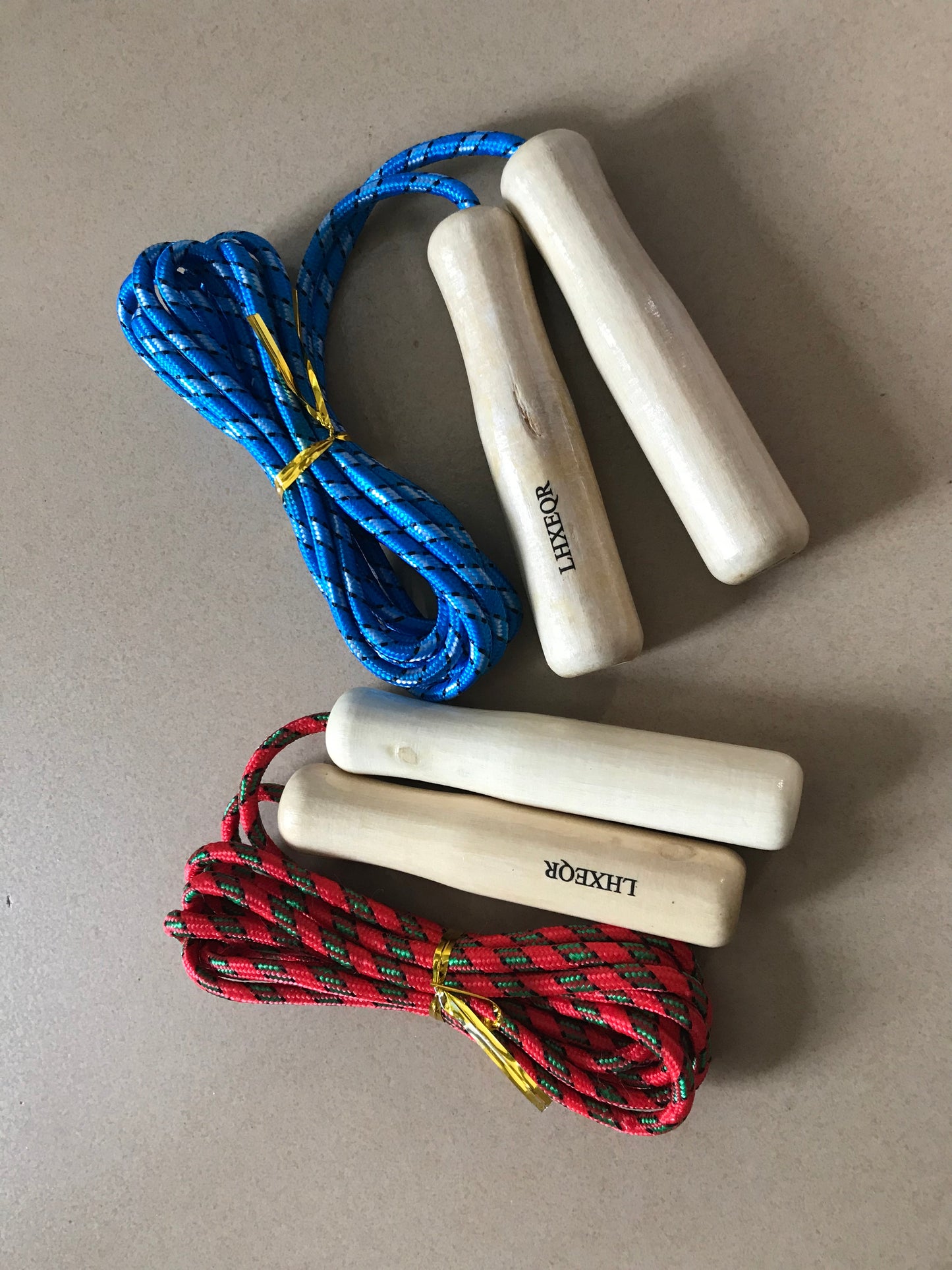 LHXEQR Feet Jump Rope for Women Men Kids Wooden Handle Jumping Ropes