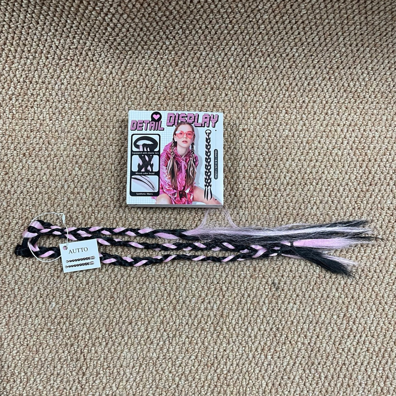 AUTTO Braiding Hair Extensions for Women 24 Inch 3Pcs Synthetic Jumbo Braid Hair Extension Profession Crochet Hair Extensions for Box Braids