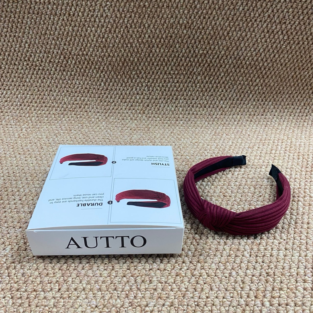 AUTTO Comfortable Knot Decor Headbands for Women Soft Elastic Hairbands for Daily Use Makeup and Exercise Versatile Haircut Ornaments hair accessories constructed primarily of synthetic