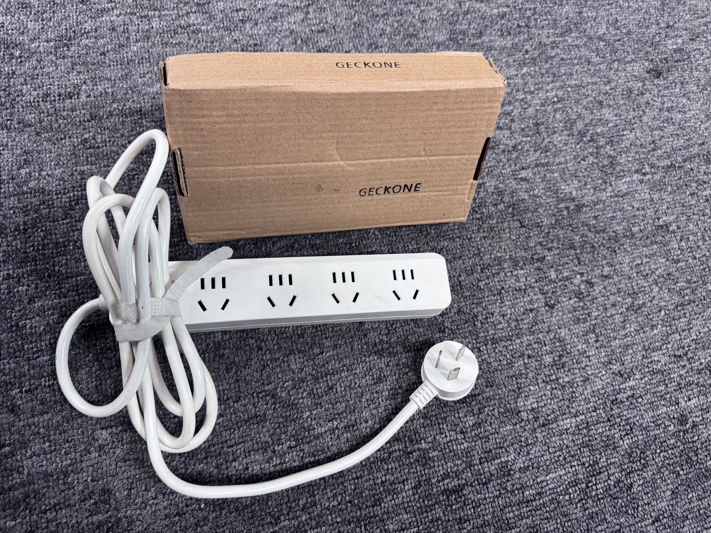 GECKONE Power Strip Surge Protector-4 Widely Spaced Outlets ,1250W/10A with 5Ft Extension Cord, Power Strips with Surge Protection, Wall Mount for Home Office