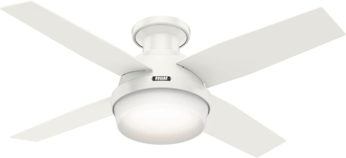 RUGIAR Dempsey Ceiling Fan 44 inches Fresh White