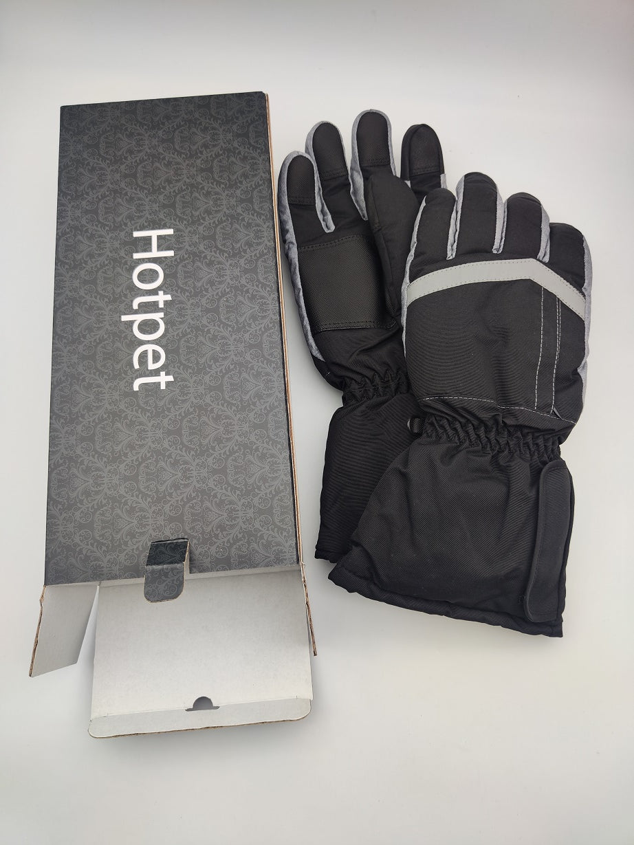 Hotpet Winter Waterproof Ski Gloves Men Women, Snow Warm Cycling Gloves Cold Weather, Driving Biking Running