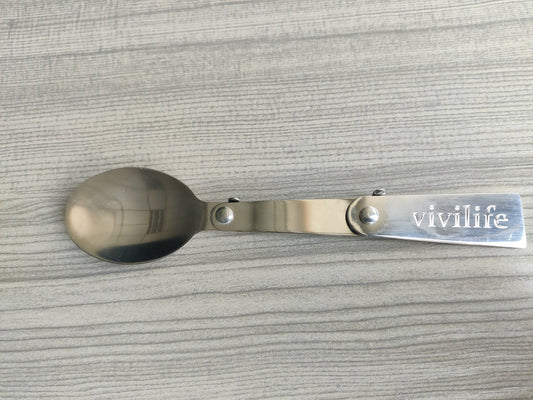 vivilife Stainless Steel Dishwasher Safe Dinner Spoons with Round Edge, Large Tablespoons, 7.3 inches, Silver