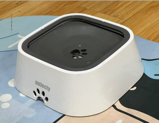 nulecty Dog Water Bowl No Spill 70oz/2L Large Capacity Dog Water Bowl Dispenser Non Slip No Splash Dog Water Bowl Pet Slow Feeder No Drip Dog Water Bowl on Vehicle Slow Water Bowl for Dogs and Cat White