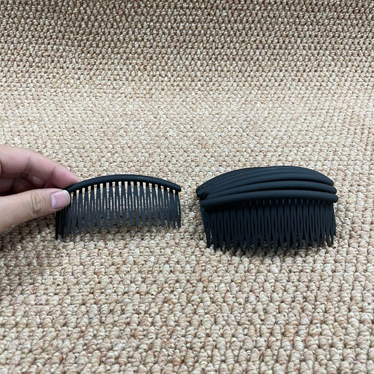 AUTTO 12 Pieces Small Hair Combs Side Combs Plastic French Teeth for Women accessories Bridal Wedding Veil Comb for fine hair, Black