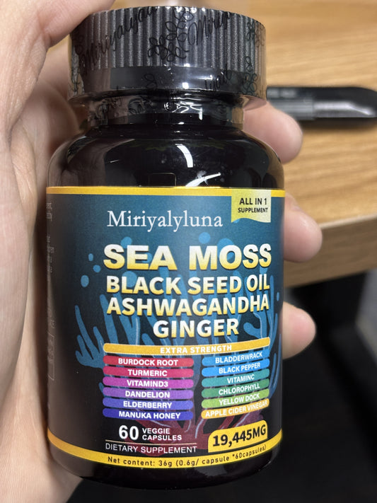 Miriyalyluna Premium Black Seed Oil Capsules - High Potency, Cold Pressed Nigella Sativa Aids in Digestive Health, Immune Support & Brain Function - 60 Count