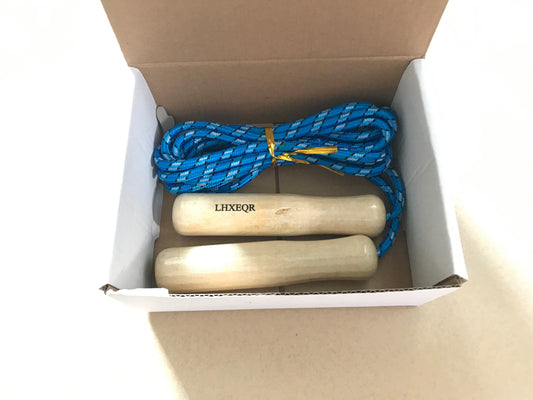 LHXEQR Feet Jump Rope for Women Men Kids Wooden Handle Jumping Ropes