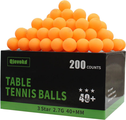 Qjevokd Table Tennis Balls, 3 Star Advanced Training Ball, Bulk Ping Pong Balls for Indoor