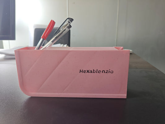 Hexablenzio Pen Holder Stand for Desk, Scandinavian Design Desk Organizer Makeup Brush Holder for School, Home, Office