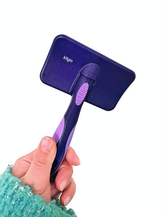 kllyin Self-Cleaning Slicker Brush for Dogs, Cats, Lightweight Dog Brush for Shedding Massaging Grooming, Cat Brush Gently Removes Loose Fur Undercoat for Small Dogs Cats Rabbits of All Hair Types