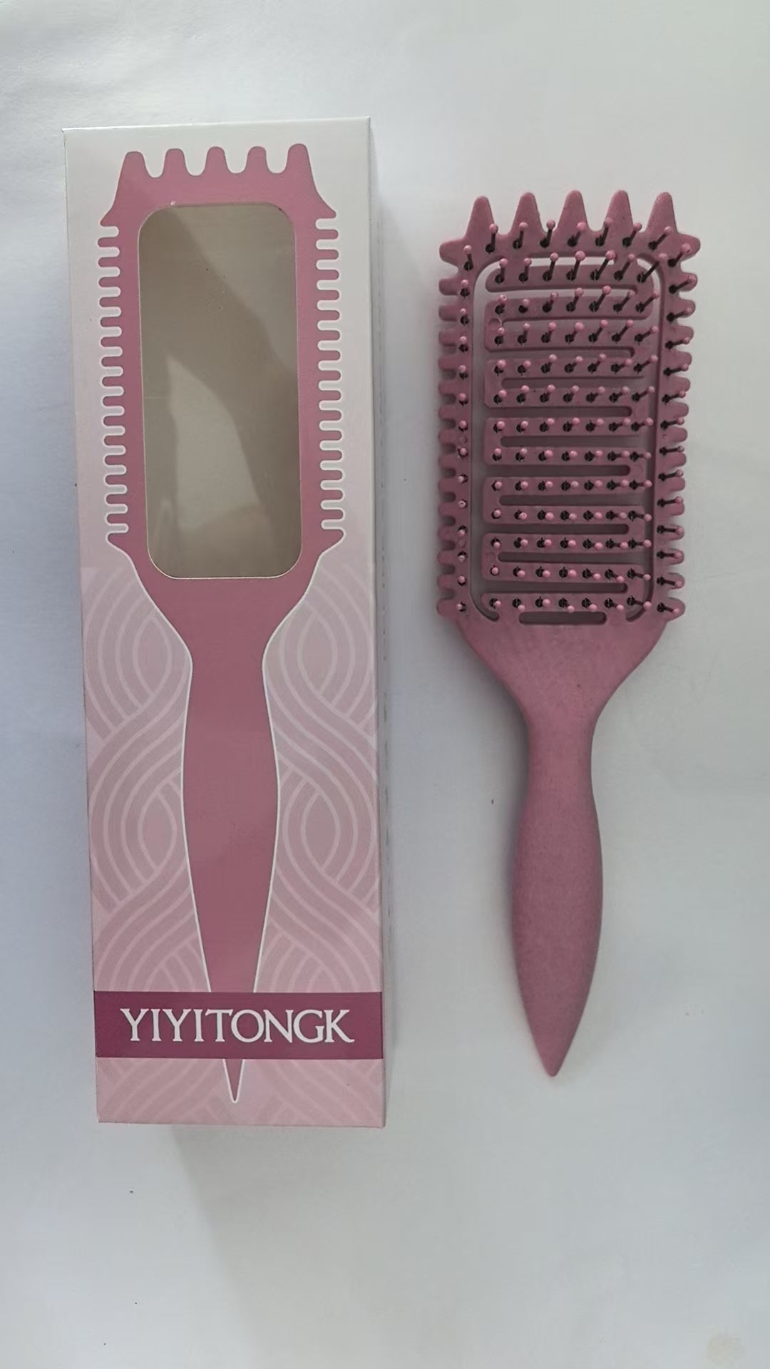 YIYITONGK Hair Brushes for Women, Men & Kids - Vented Curved Brush for Faster Blow Drying and Styling, Paddle Brush for Curly, Thick or Straight Hair