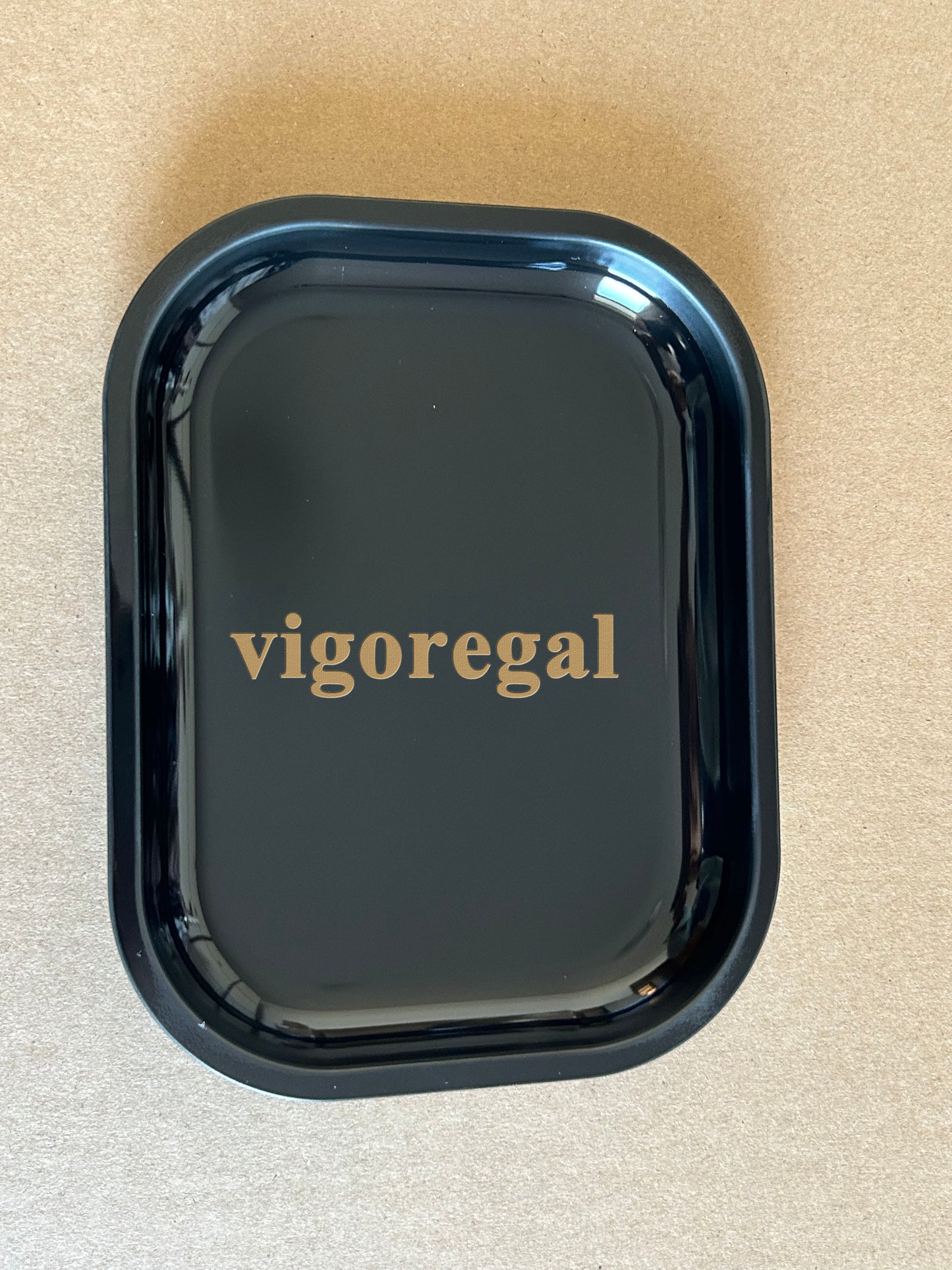 vigoregal Metal Tray with Soft Magnetic Lid,Metal Small Tray with Spill Proof Cover,Cute Black Blank Decorative Tray,Perfect for Home and On-The-Go