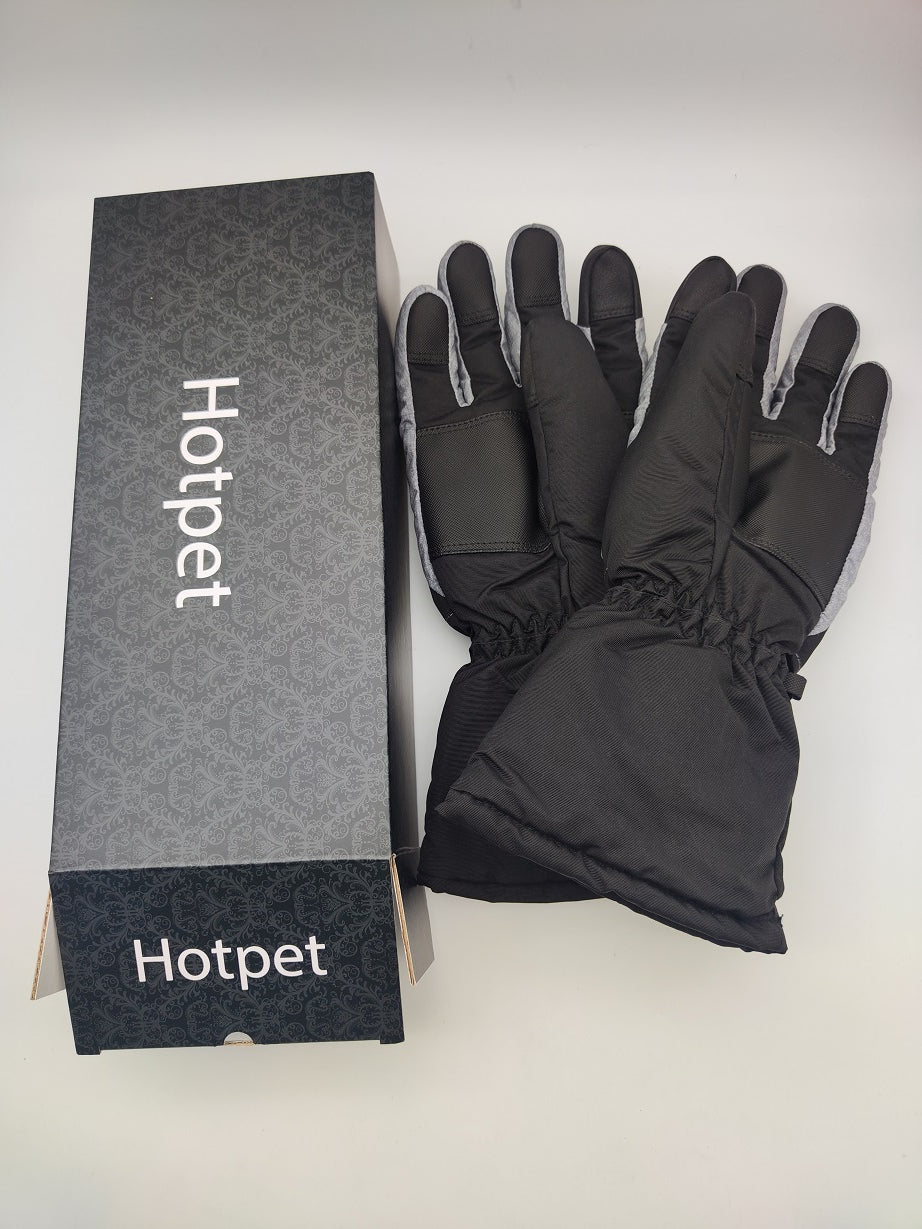 Hotpet Winter Waterproof Ski Gloves Men Women, Snow Warm Cycling Gloves Cold Weather, Driving Biking Running