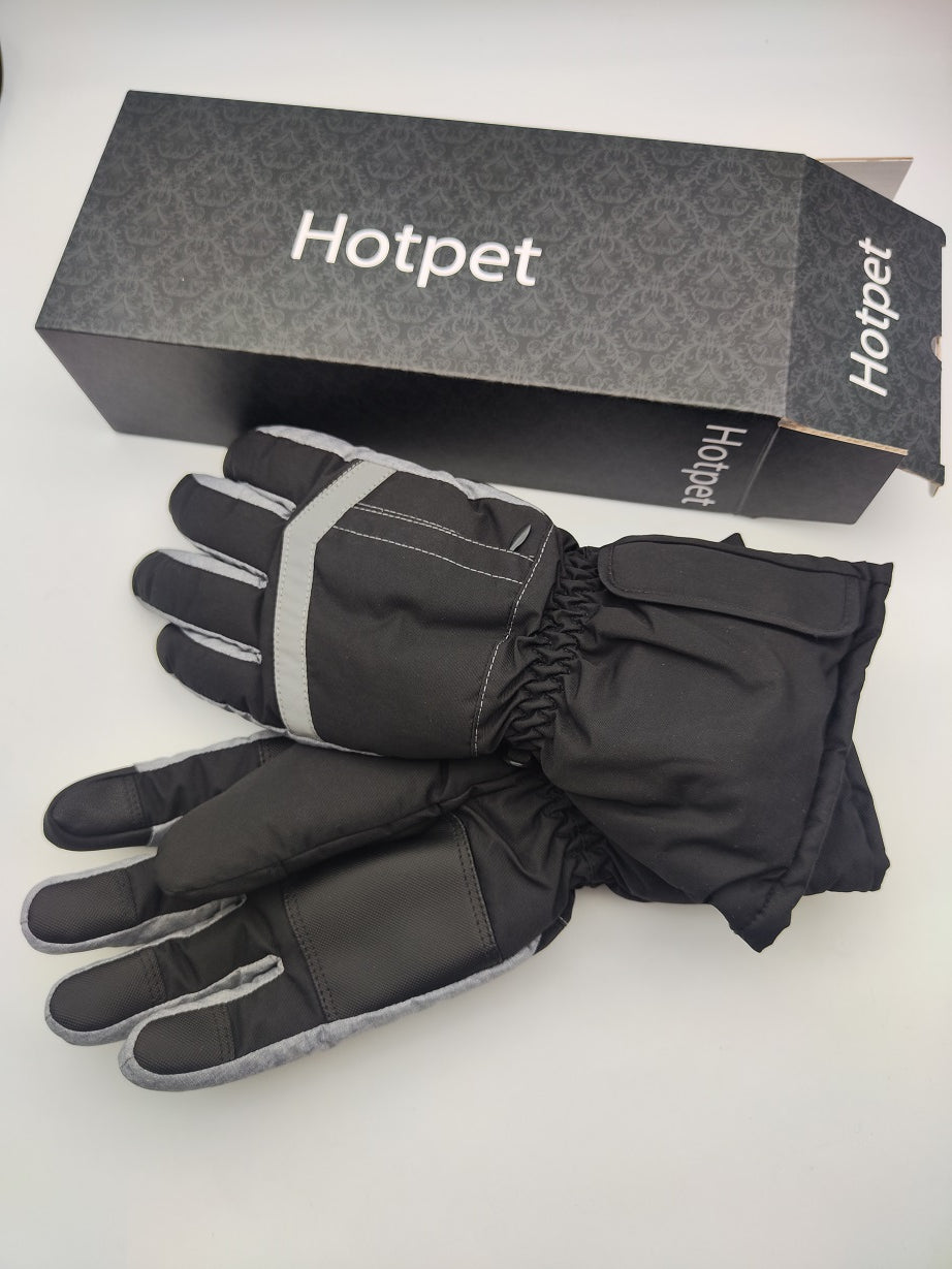 Hotpet Winter Waterproof Ski Gloves Men Women, Snow Warm Cycling Gloves Cold Weather, Driving Biking Running