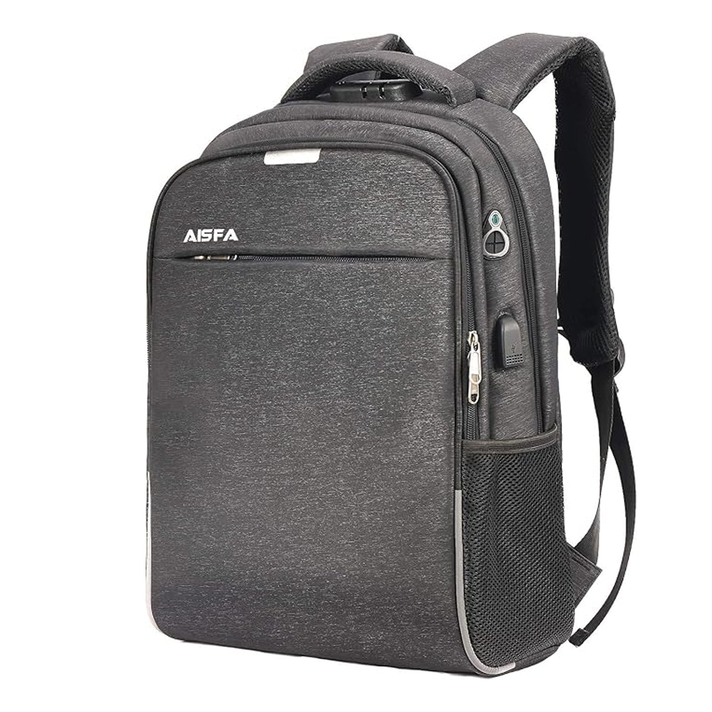 AISFA Travel Laptop Backpack, Business Anti Theft Slim Sturdy Laptops Backpack, Water Resistant College School Computer Bag Gift for Men & Women Fits 15.6 Inch Notebook