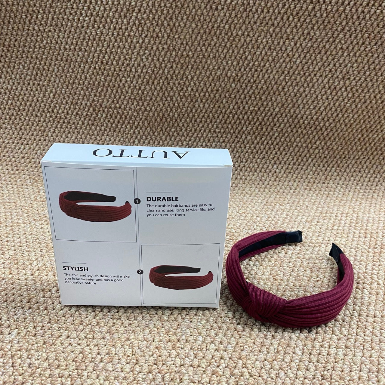 AUTTO Comfortable Knot Decor Headbands for Women Soft Elastic Hairbands for Daily Use Makeup and Exercise Versatile Haircut Ornaments hair accessories constructed primarily of synthetic